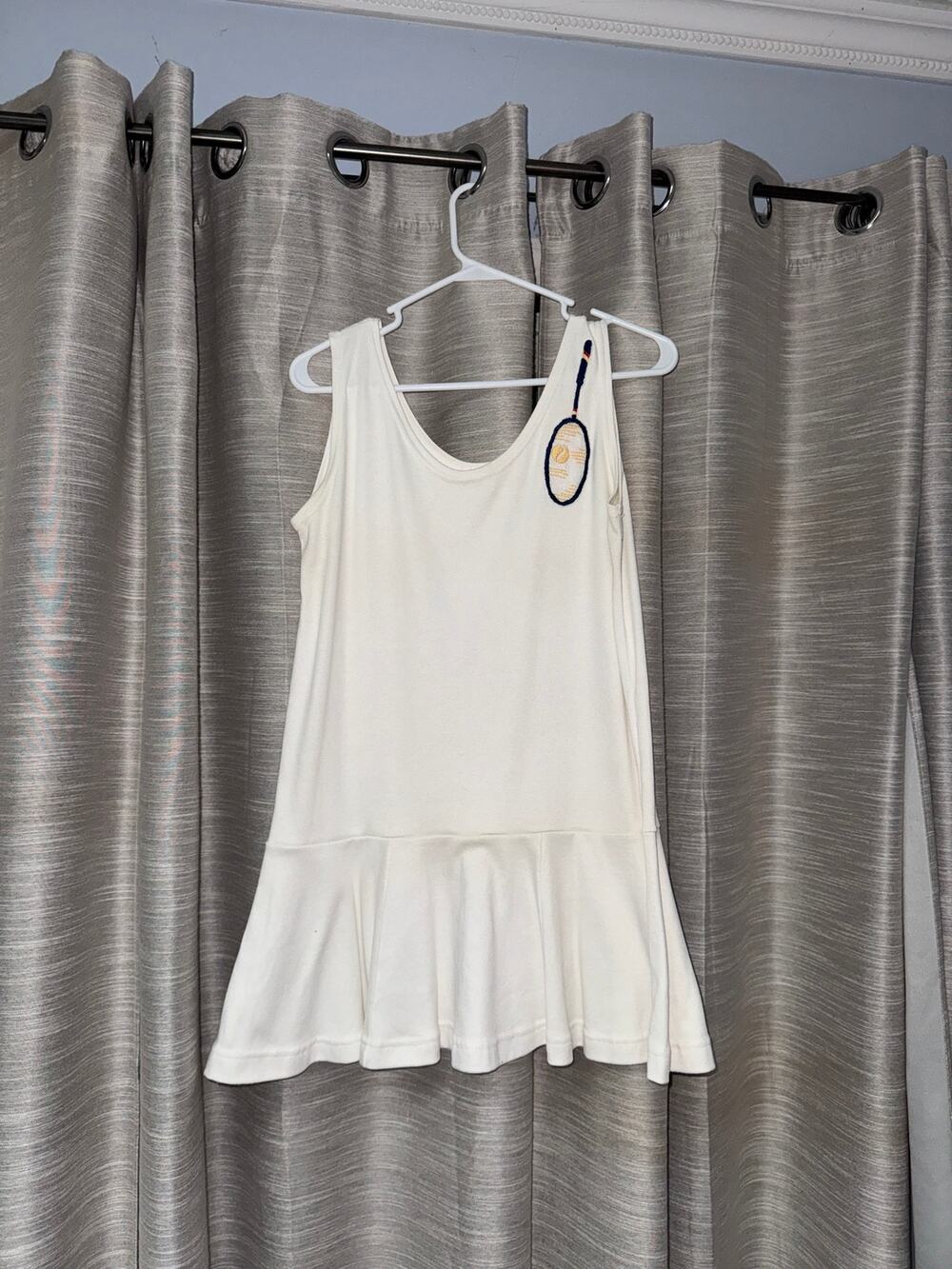 VIntage Mak'n It white drop waist pleated tennis pickleball dress size medium
